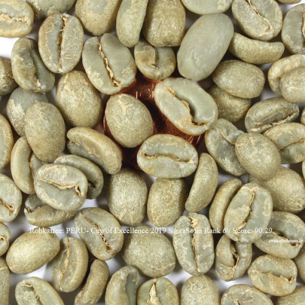 Rohkaffee: PERU- Cup of Excellence 2019 SantaSofia Rank 6 / Score: 90.29 |rohkaffeebohnen.de