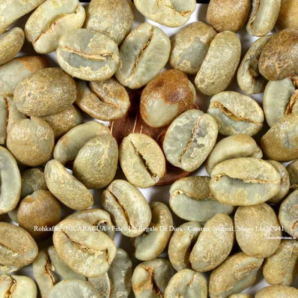 Rohkaffee: NICARACUA - Finca Un Regalo De Dios - Catimor, Natural; Micro Lot N°041 ©rohkaffeebohnen.de