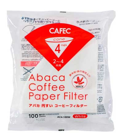 Cafec Abaca Papierfilter AC4-100W für 2-4 Tasse